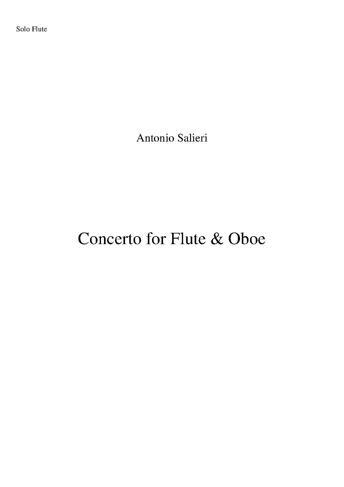 Concerto for Flute and Oboe in C major (Salieri, Antonio) IMSLP