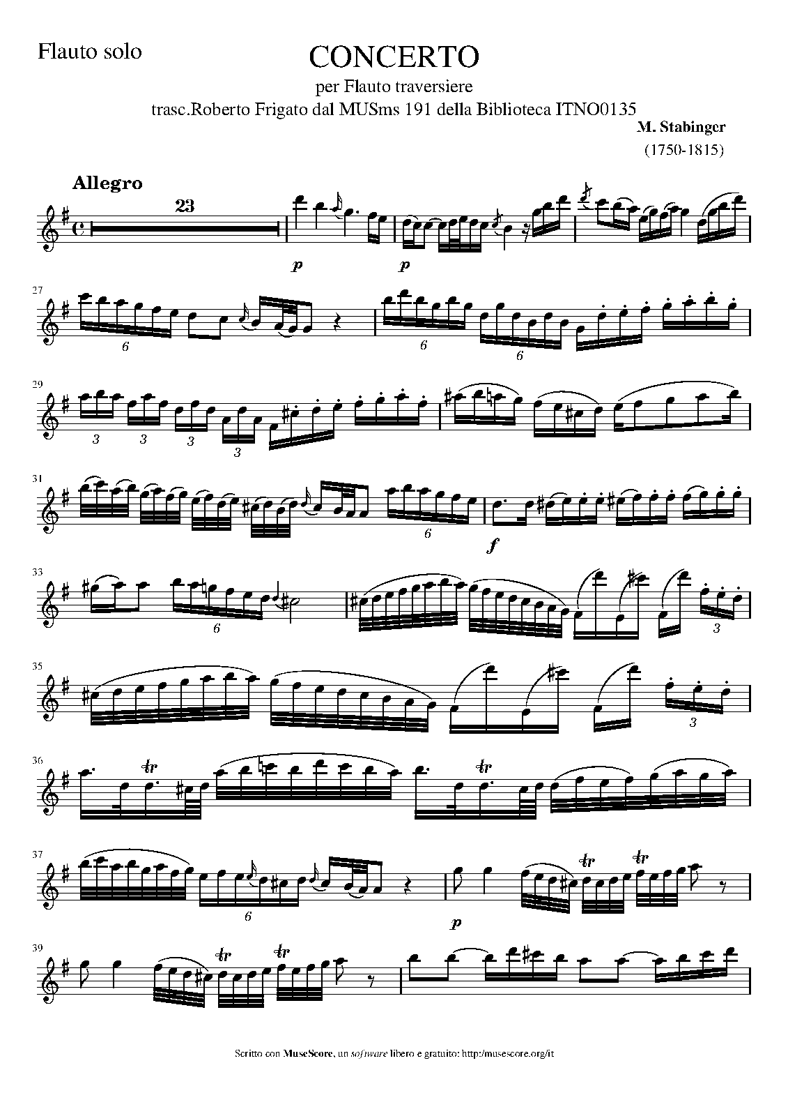 Flute Concerto in G major (Stabinger, Mathias) IMSLP