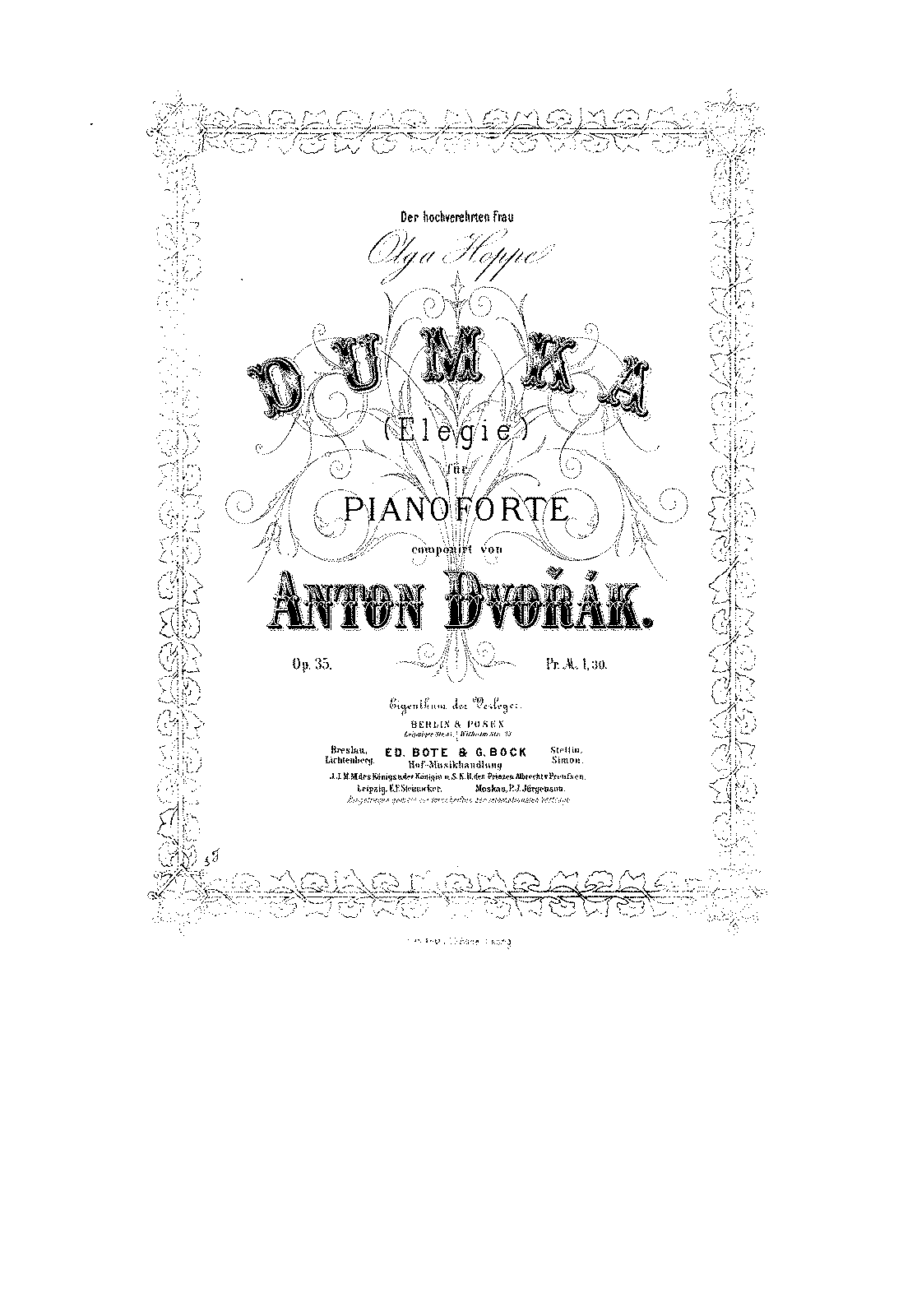 Dumka, Op.35 (Dvořák, Antonín) - IMSLP