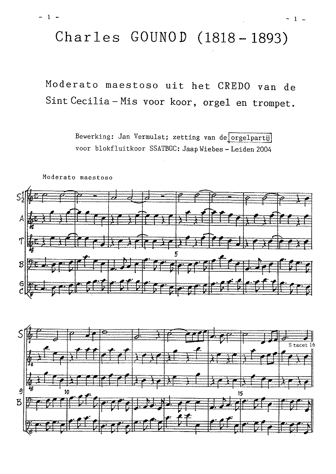 Messe Solennelle De Sainte-Cécile, CG 56 (Gounod, Charles) - IMSLP