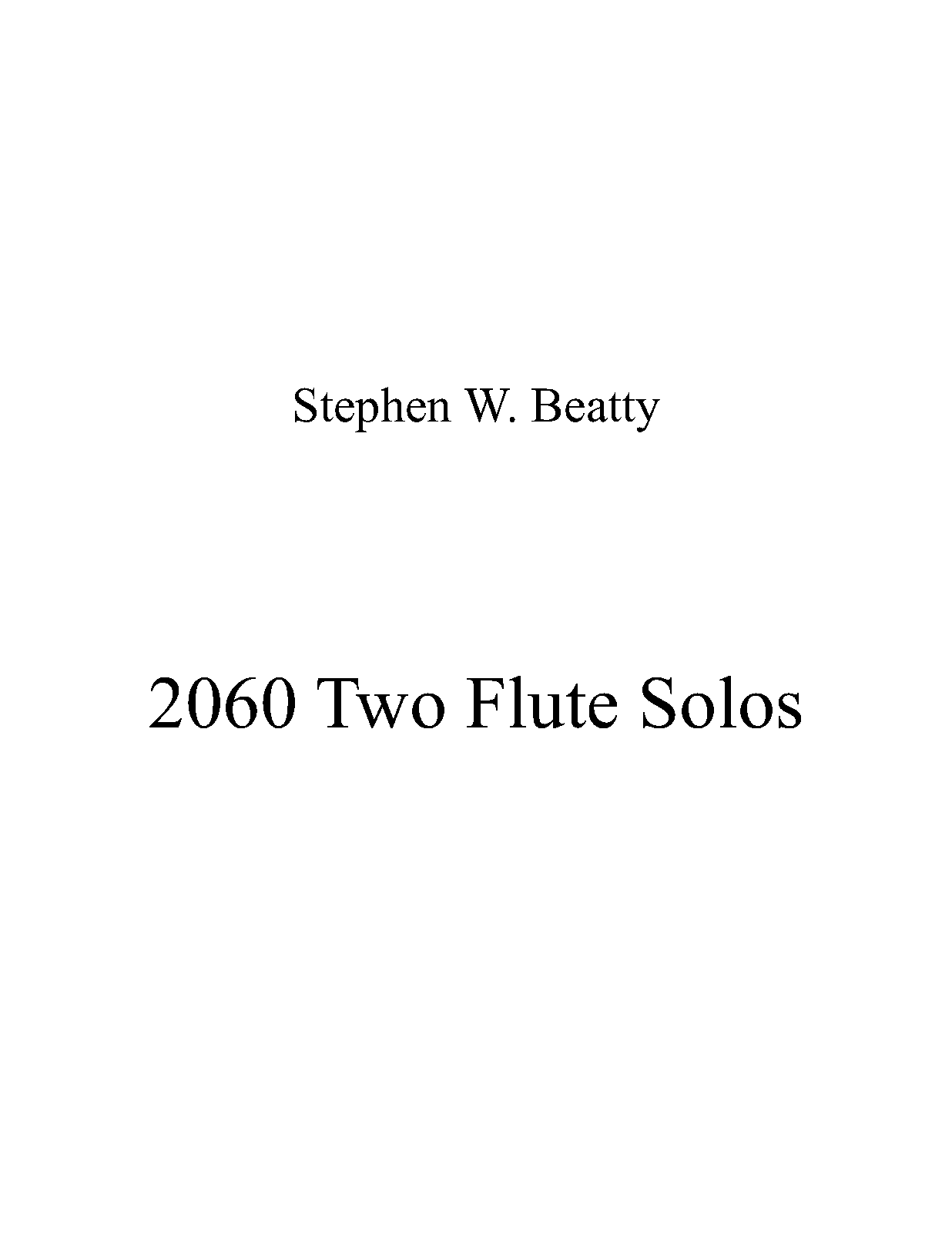 Two Flute Solos