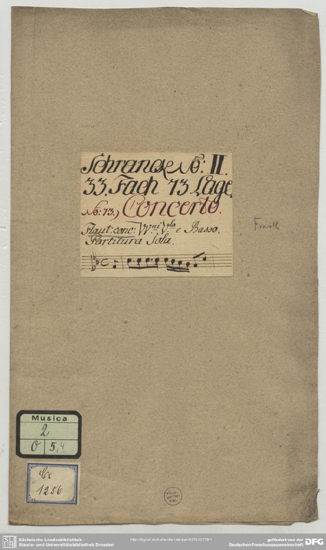 Flute Concerto in F minor, Schrank II∕33∕73 (Anonymous) IMSLP