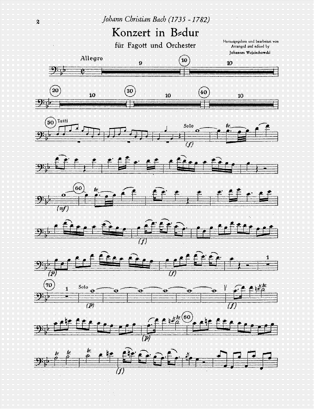 Bassoon Concerto in Bflat major, W.C 83 (Bach, Johann Christian) IMSLP