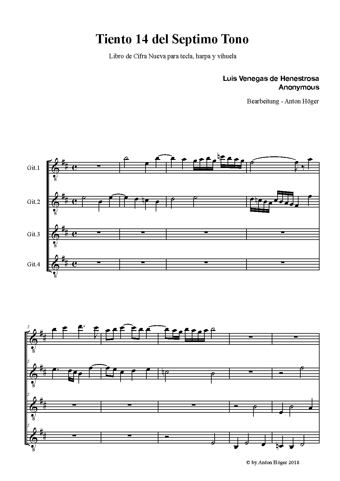 Tiento 14 del Septimo Tono (Venegas de Henestrosa, Luis) IMSLP