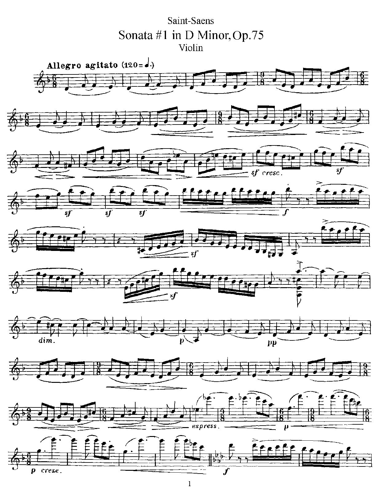 File:Saint-Saens - Violin Sonata No.1 (violin part).pdf
