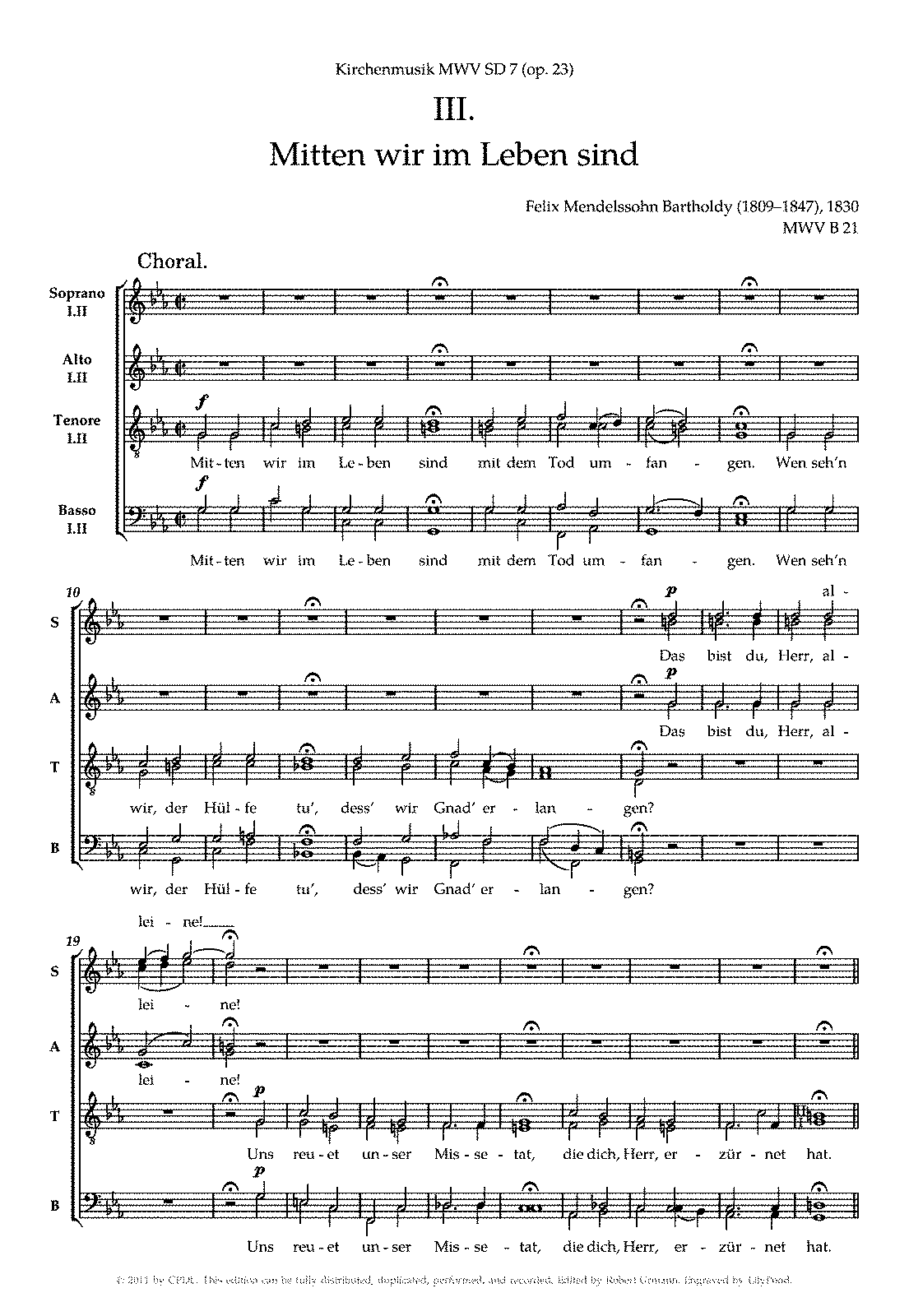 Kirchenmusik, Op.23 (Mendelssohn, Felix) - IMSLP: Free Sheet Music PDF ...