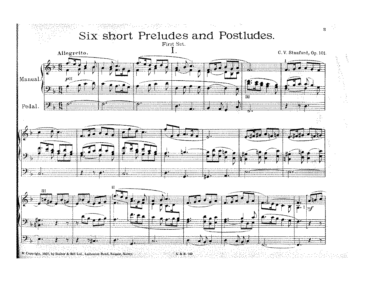 6 Short Preludes And Postludes, Op.101 (Stanford, Charles Villiers) - IMSLP