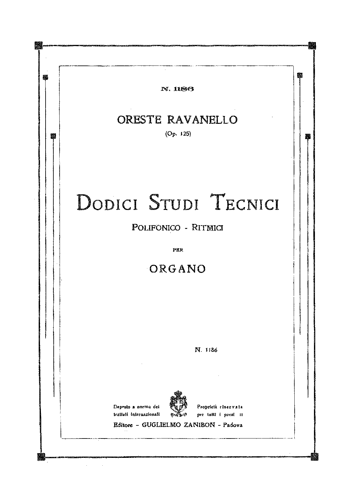 12 Studi Tecnici Polifonico-ritmici
