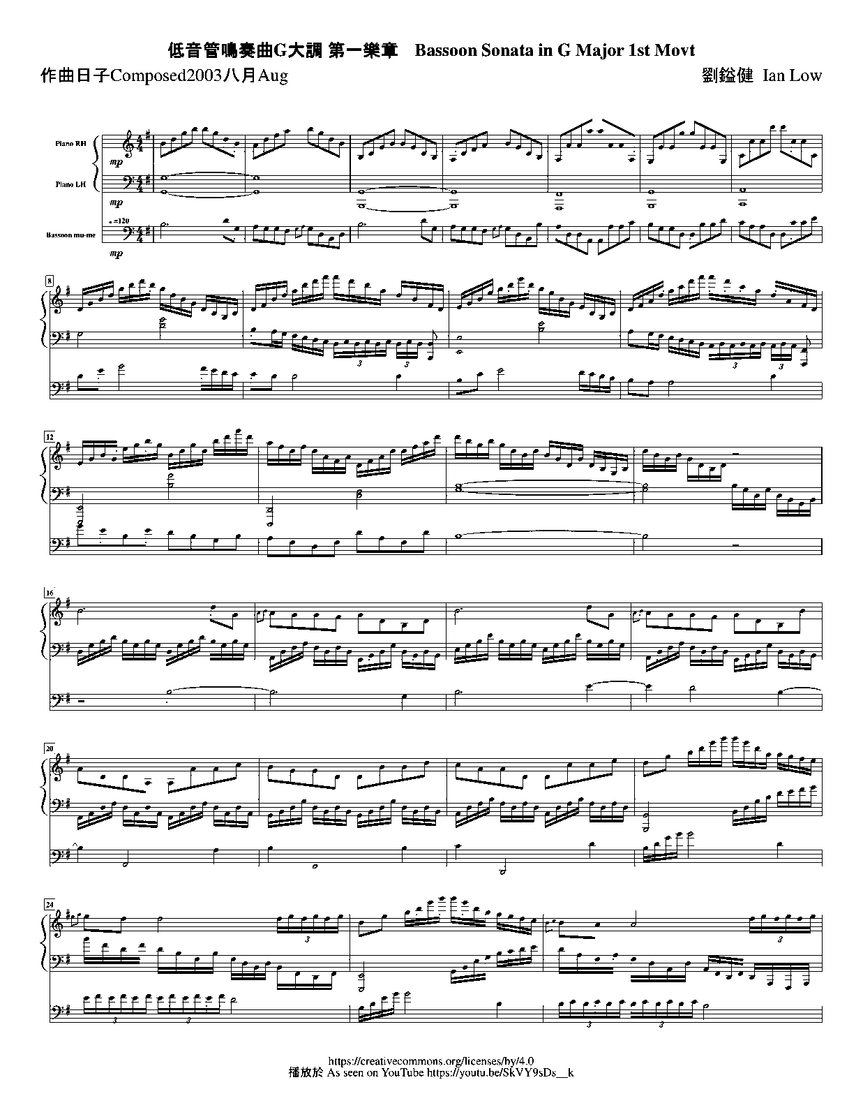Bassoon sonata in g major low ian imslp