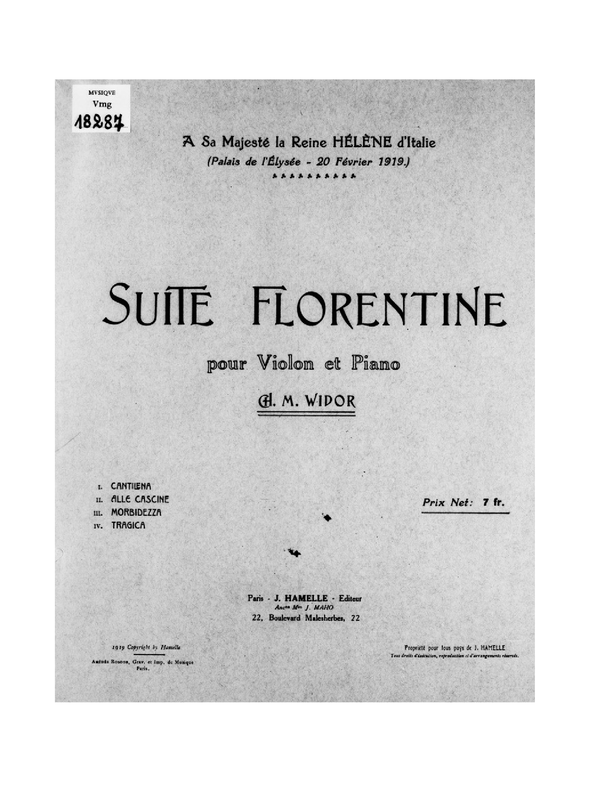 Suite florentine pour violon et piano