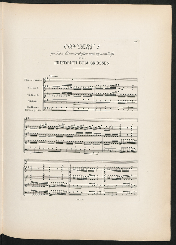 Flute Concerto No.1 in G major (Frederick II) IMSLP