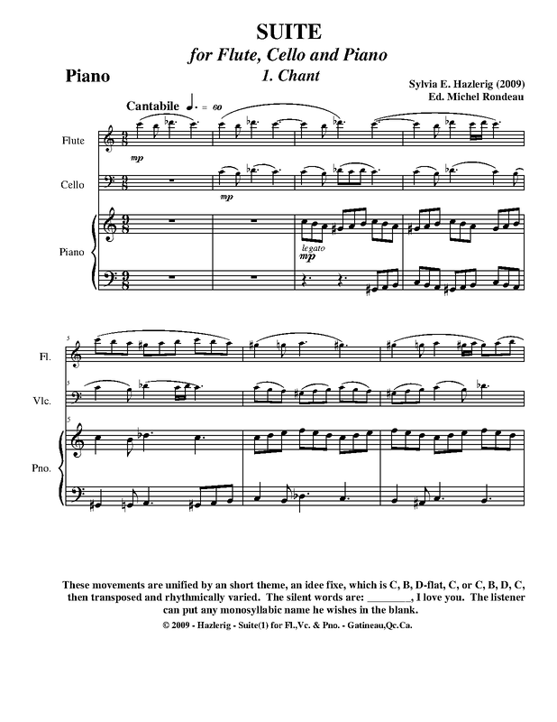 Suite for Flute, Cello and Piano (Hazlerig, Sylvia E.) IMSLP