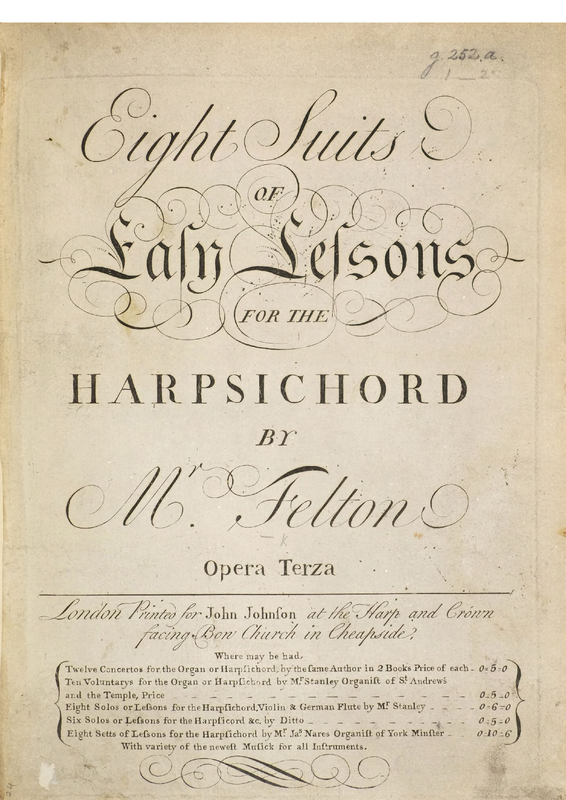 8 Suits of Easy Harpsichord Lessons, Op.3 (Felton, William) IMSLP