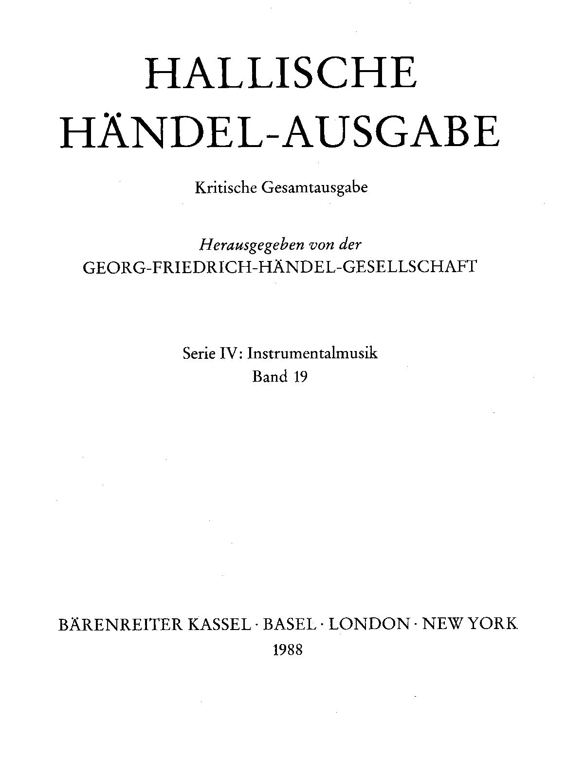 Suite in B flat major