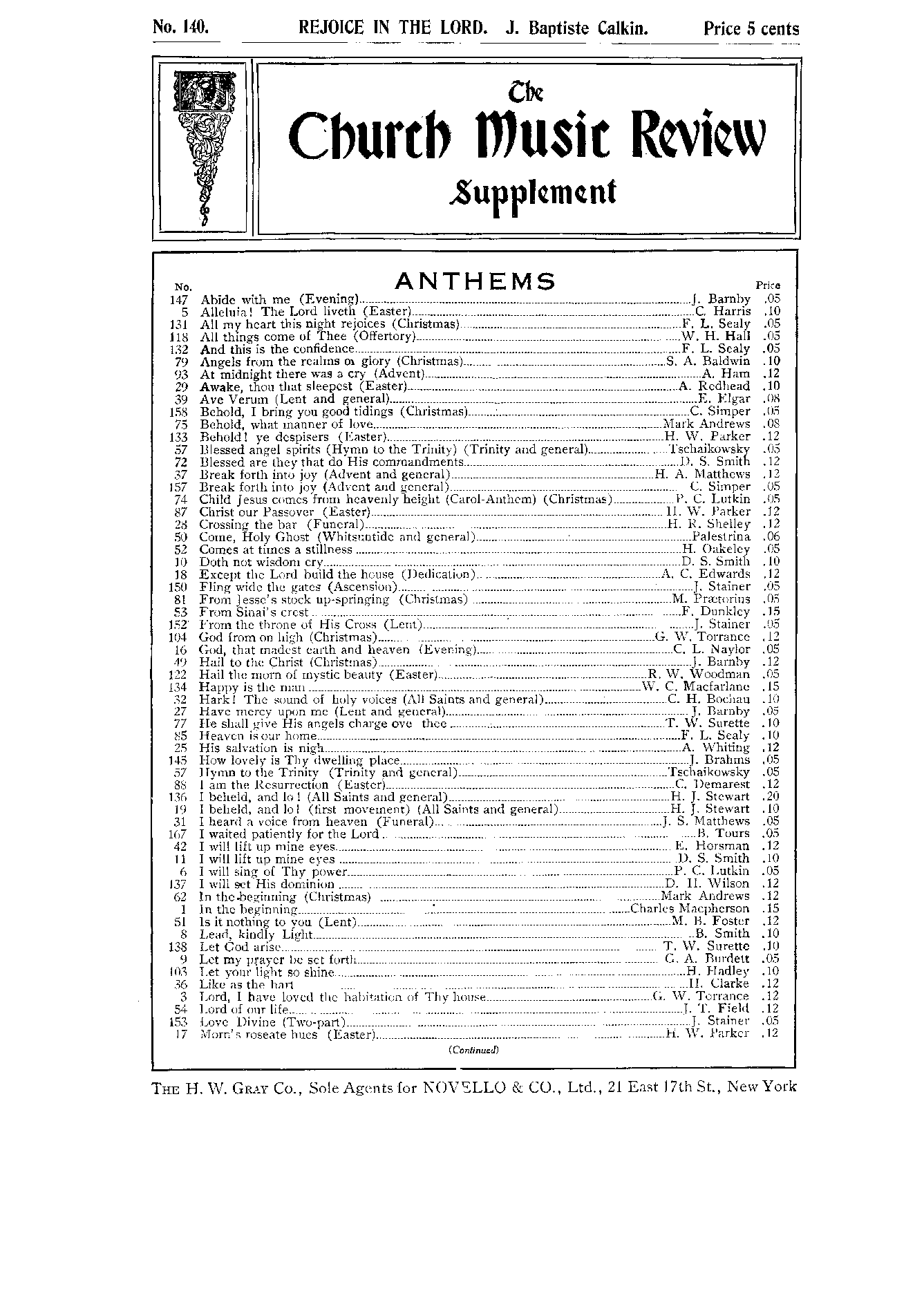 Rejoice in the Lord, Op.78 (Calkin, John Baptiste) IMSLP