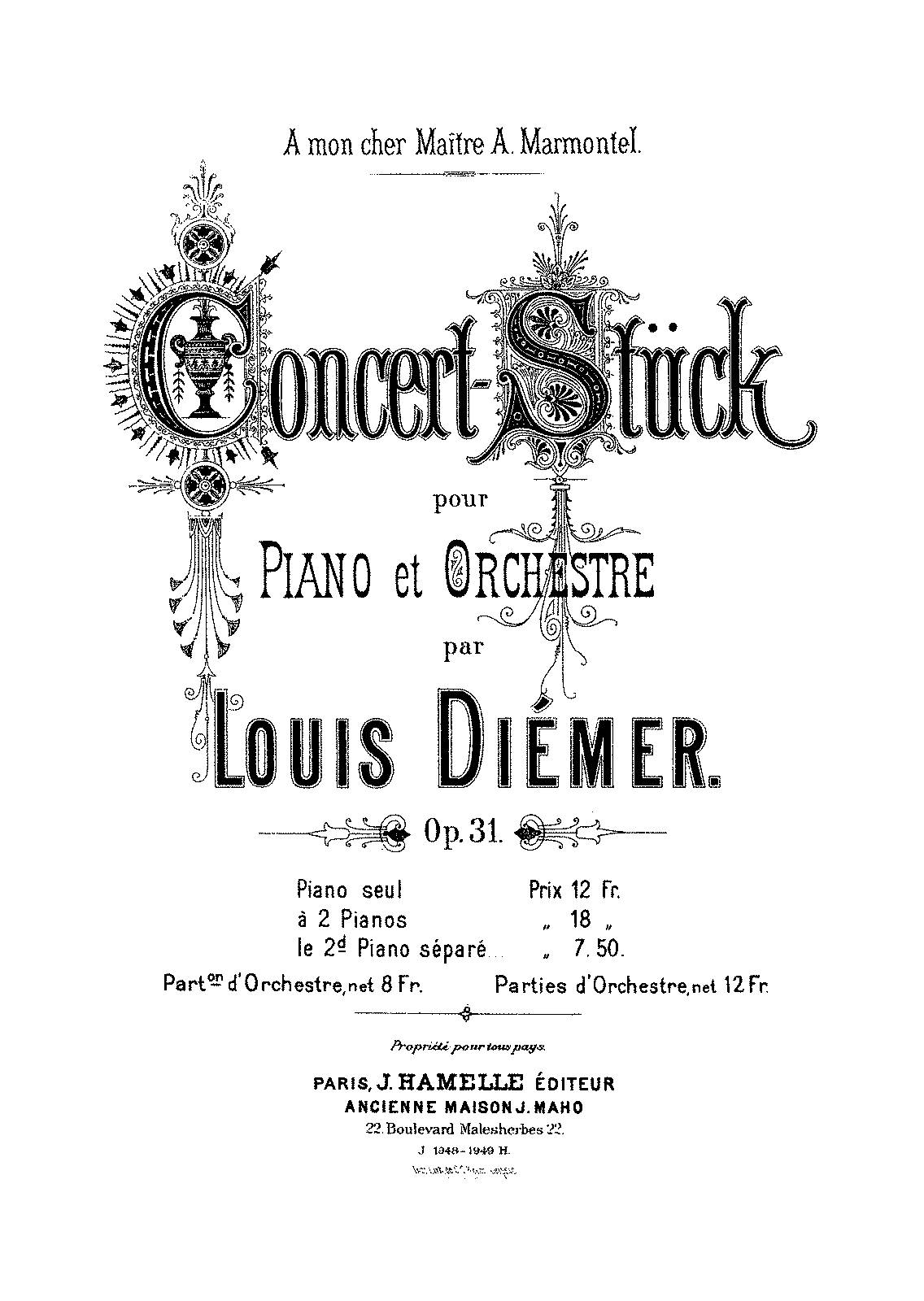 Konzertstück, Op.31 (Diémer, Louis) - IMSLP