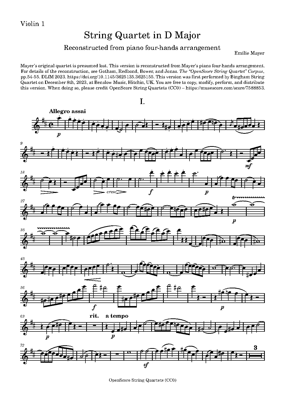File:PMLP1188809-Emilie Mayer String Quartet in D major violin1 OpenScore.pdf
