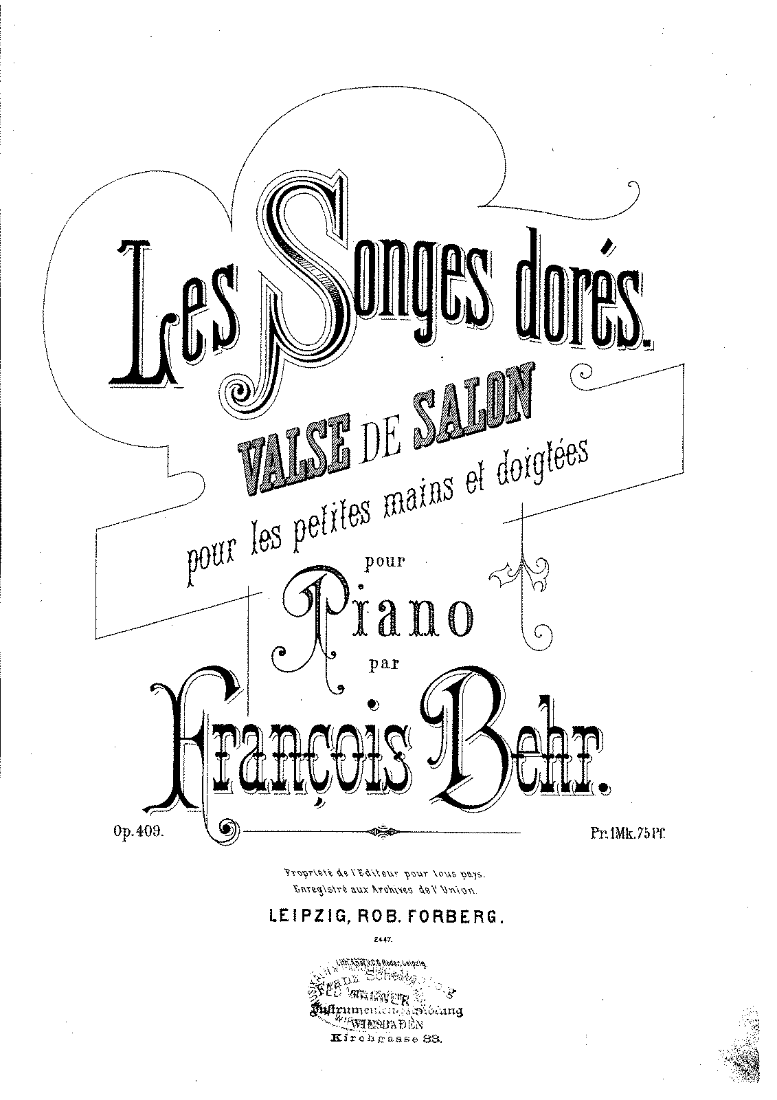 Les songes dorés, Op.409 (Behr, Franz) - IMSLP