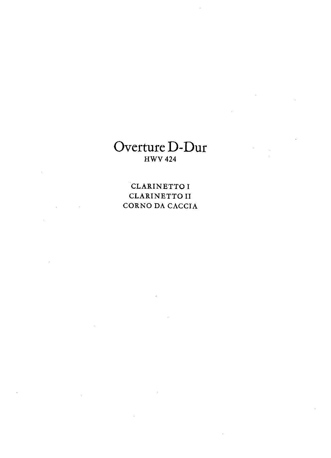 Overture in D major