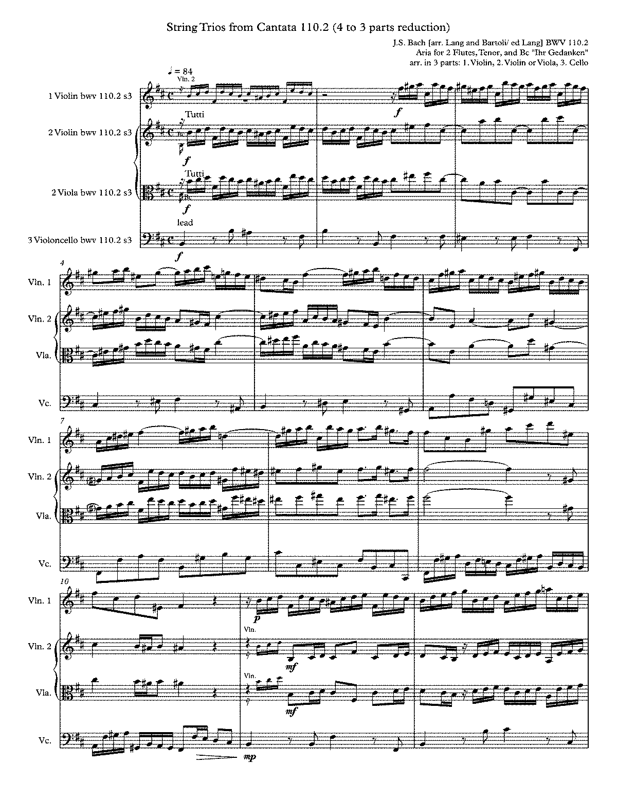 Unser Mund sei voll Lachens, BWV 110 (Bach, Johann Sebastian) - IMSLP ...