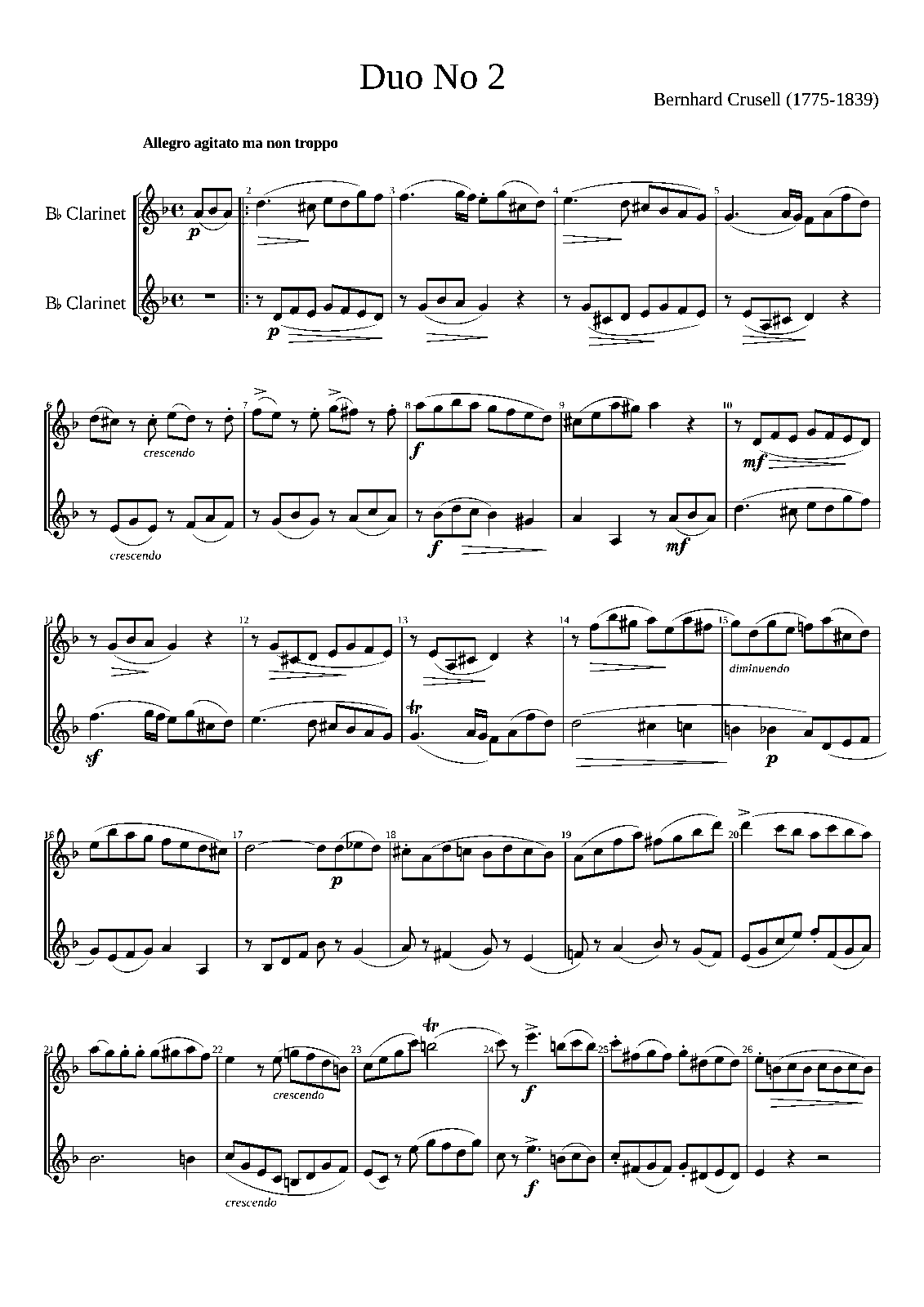 Duo No.2 (Crusell, Bernhard Henrik) IMSLP