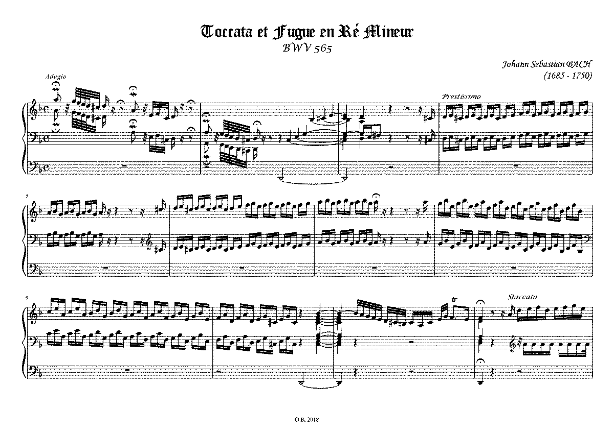 Toccata and Fugue in D minor, BWV 565 (Bach, Johann Sebastian) - IMSLP