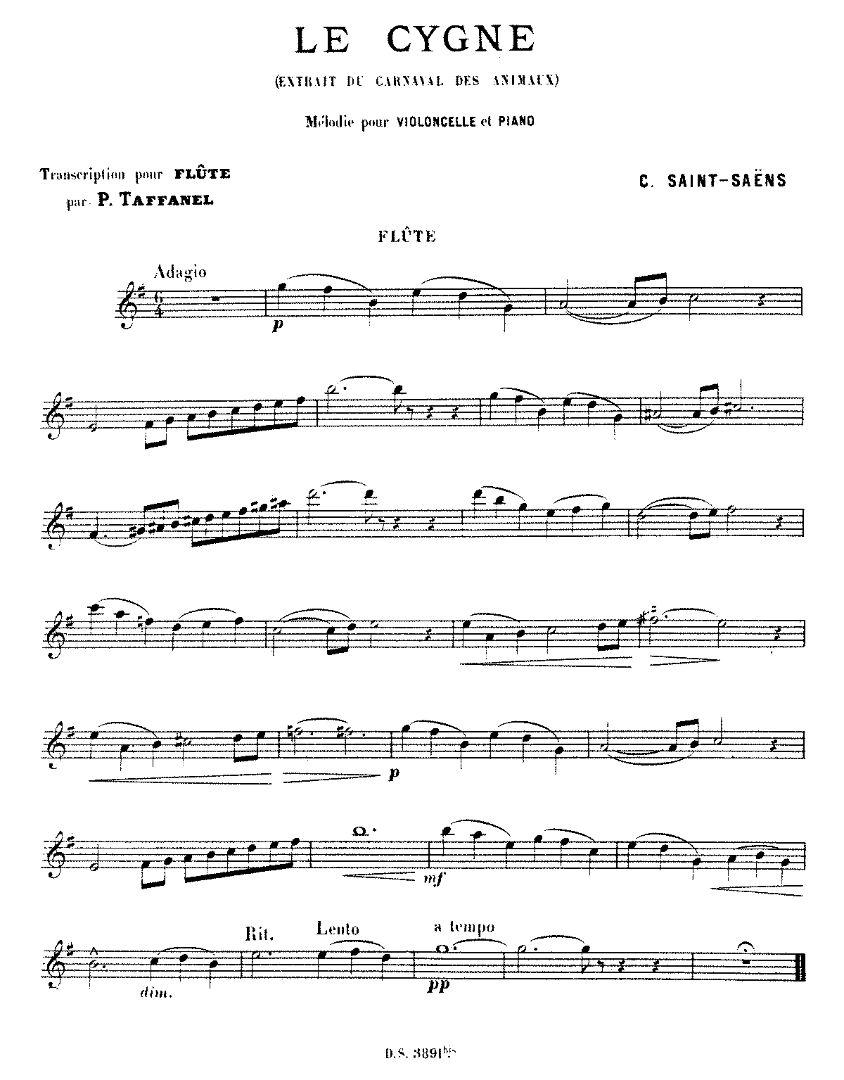 Le Carnaval Des Animaux (Saint-Saëns, Camille) - IMSLP: Free Sheet ...