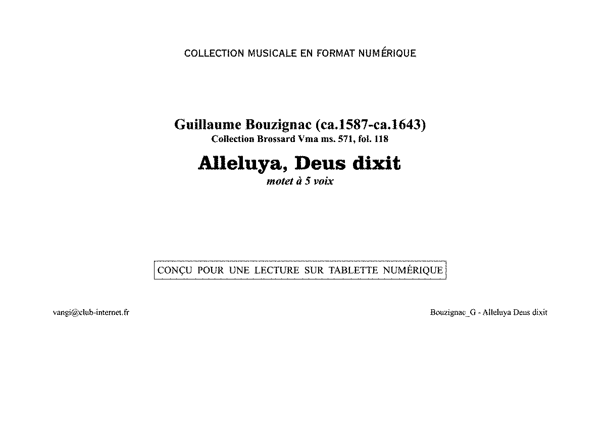 Alleluya, Deus dixit (Bouzignac, Guillaume) - IMSLP