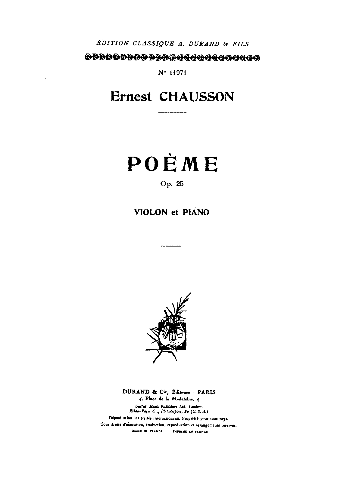 chausson poeme program notes