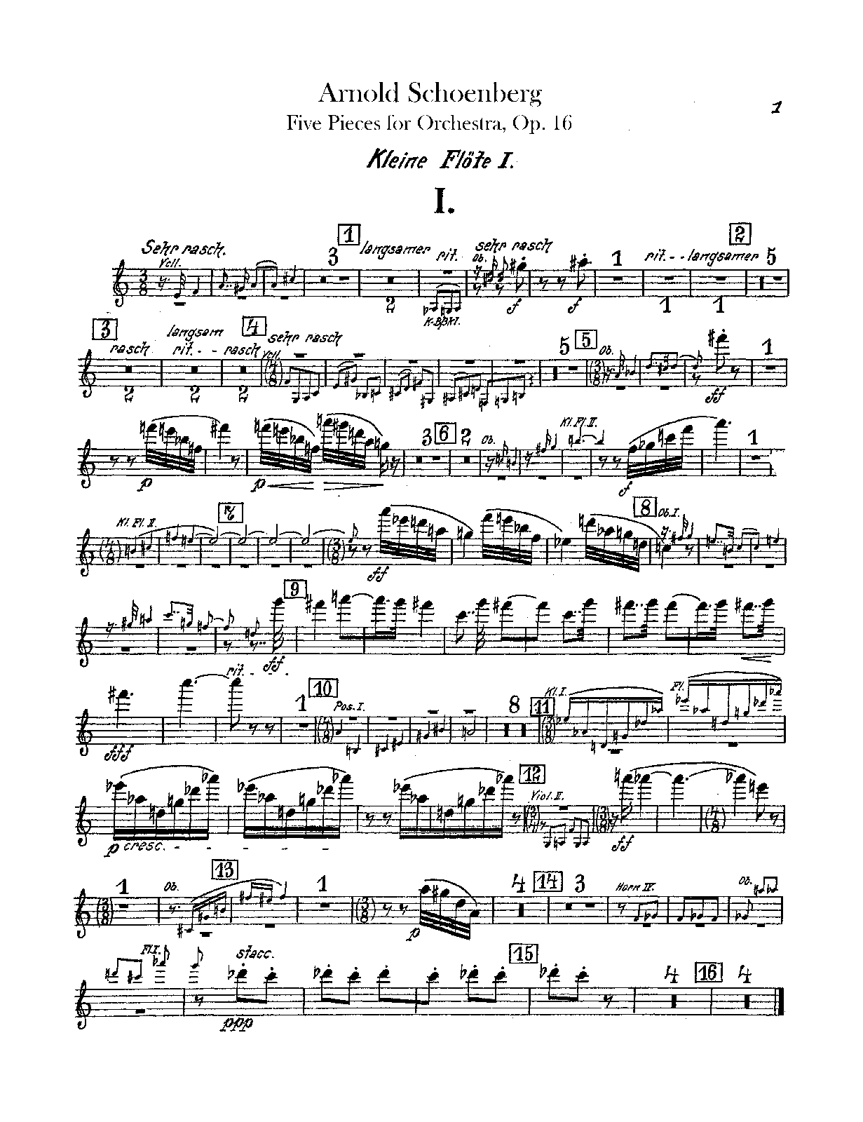 5 Pieces for Orchestra, Op.16 (Schoenberg, Arnold) IMSLP Free Sheet