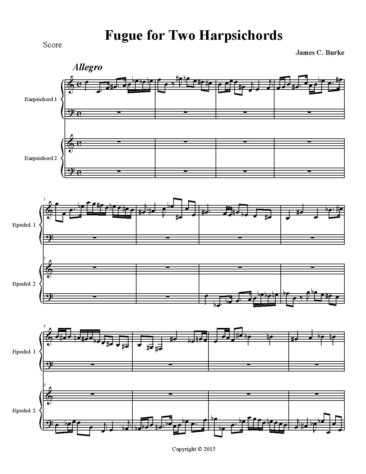 Fugue for Two Harpsichords (Burke, James C.) IMSLP