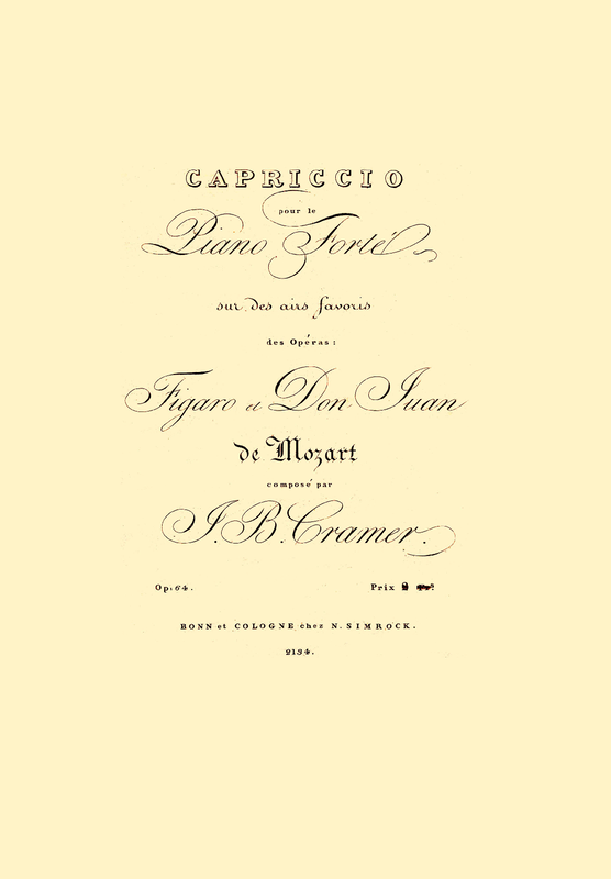 Capriccio sur des Airs favoris des Opéras 'Figaro et Don Juan', Op.64