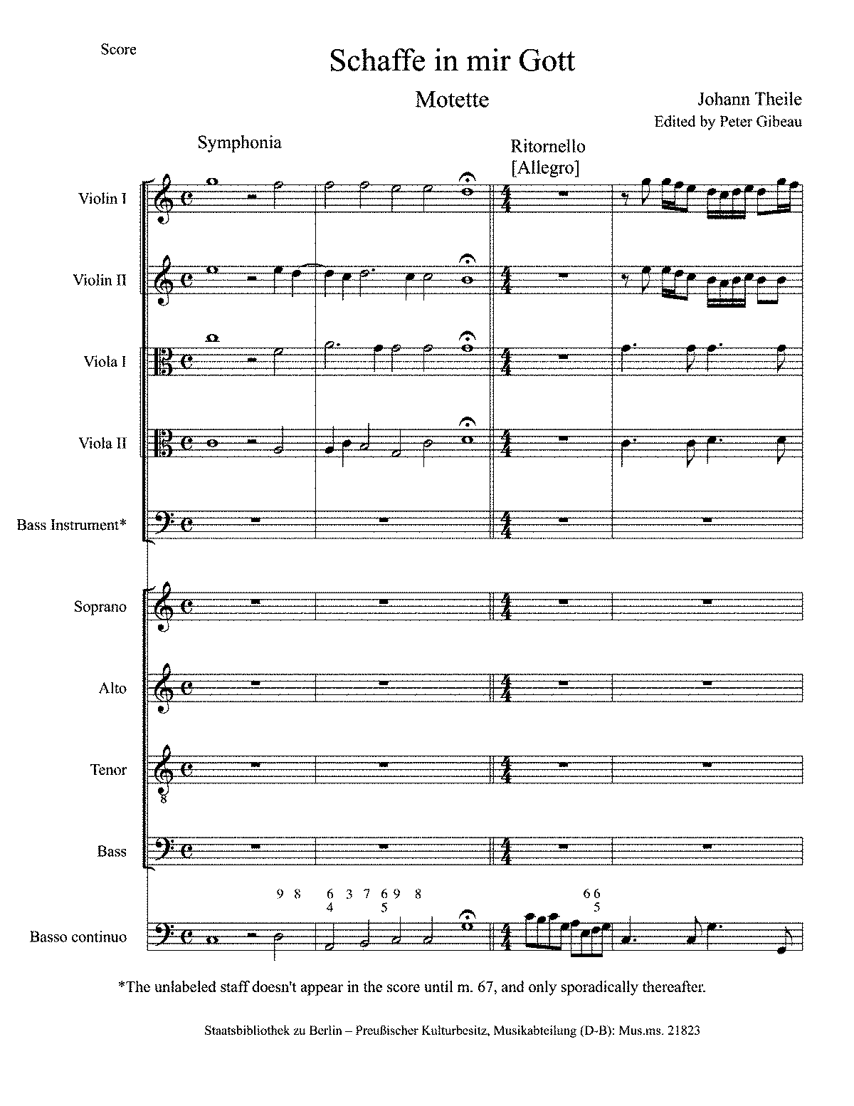 Schaffe in mir Gott ein reines Herz (Theile, Johann) - IMSLP