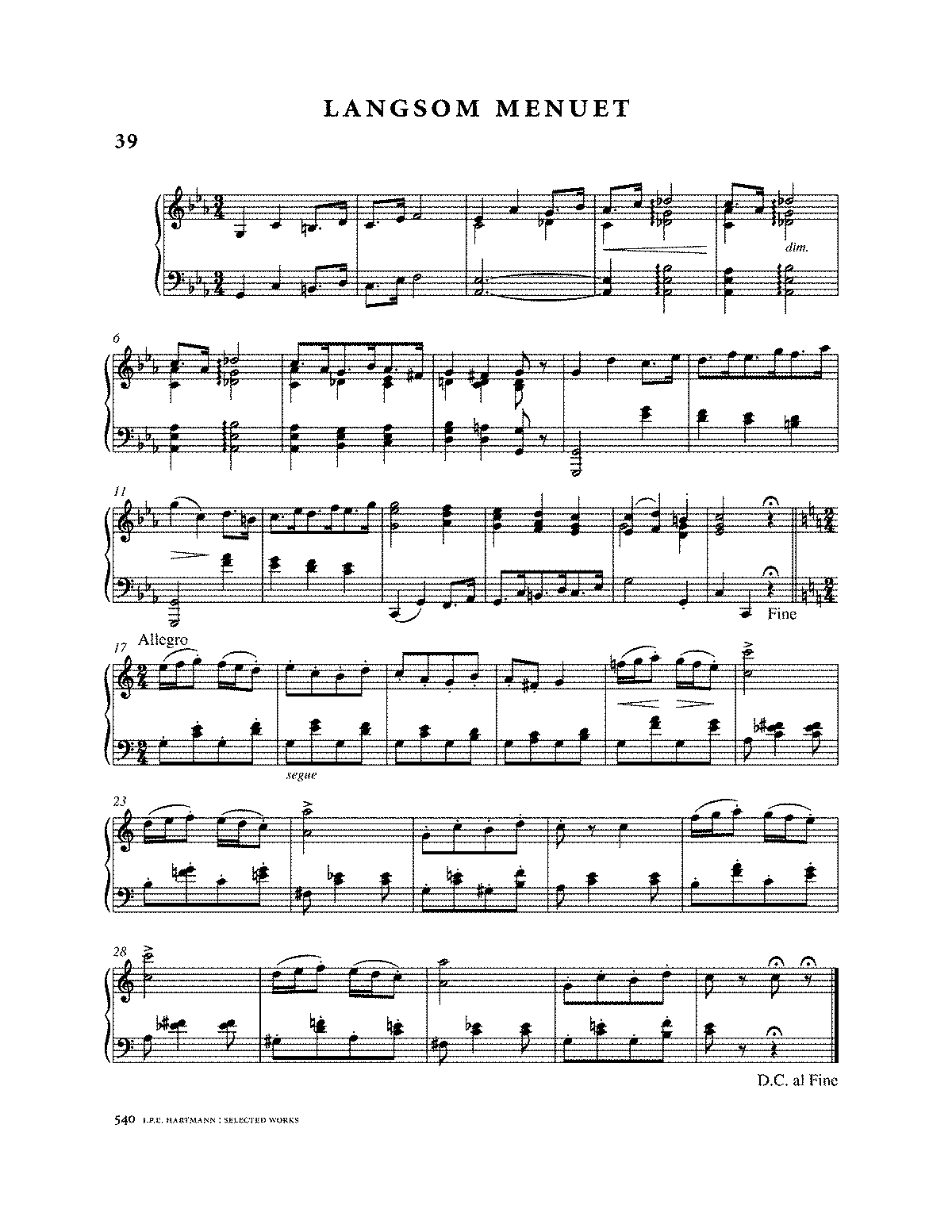 Langsom Menuet, HW 39 (Hartmann, Johan Peter Emilius) - IMSLP