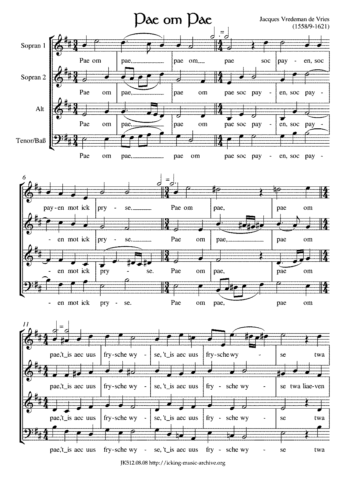 Pae om Pae (Vredeman, Jacob) - IMSLP