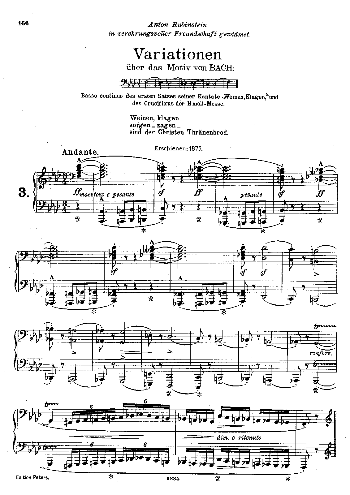 Variationen über das Motiv von Bach