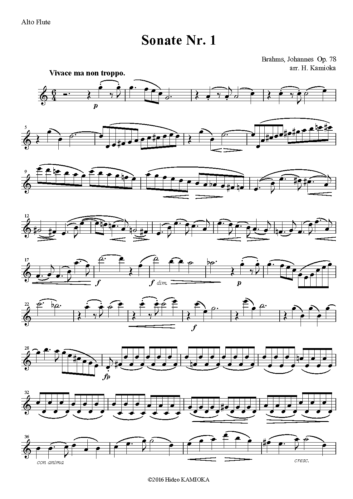 Violin Sonata No.1, Op.78 (Brahms, Johannes) IMSLP Free Sheet Music