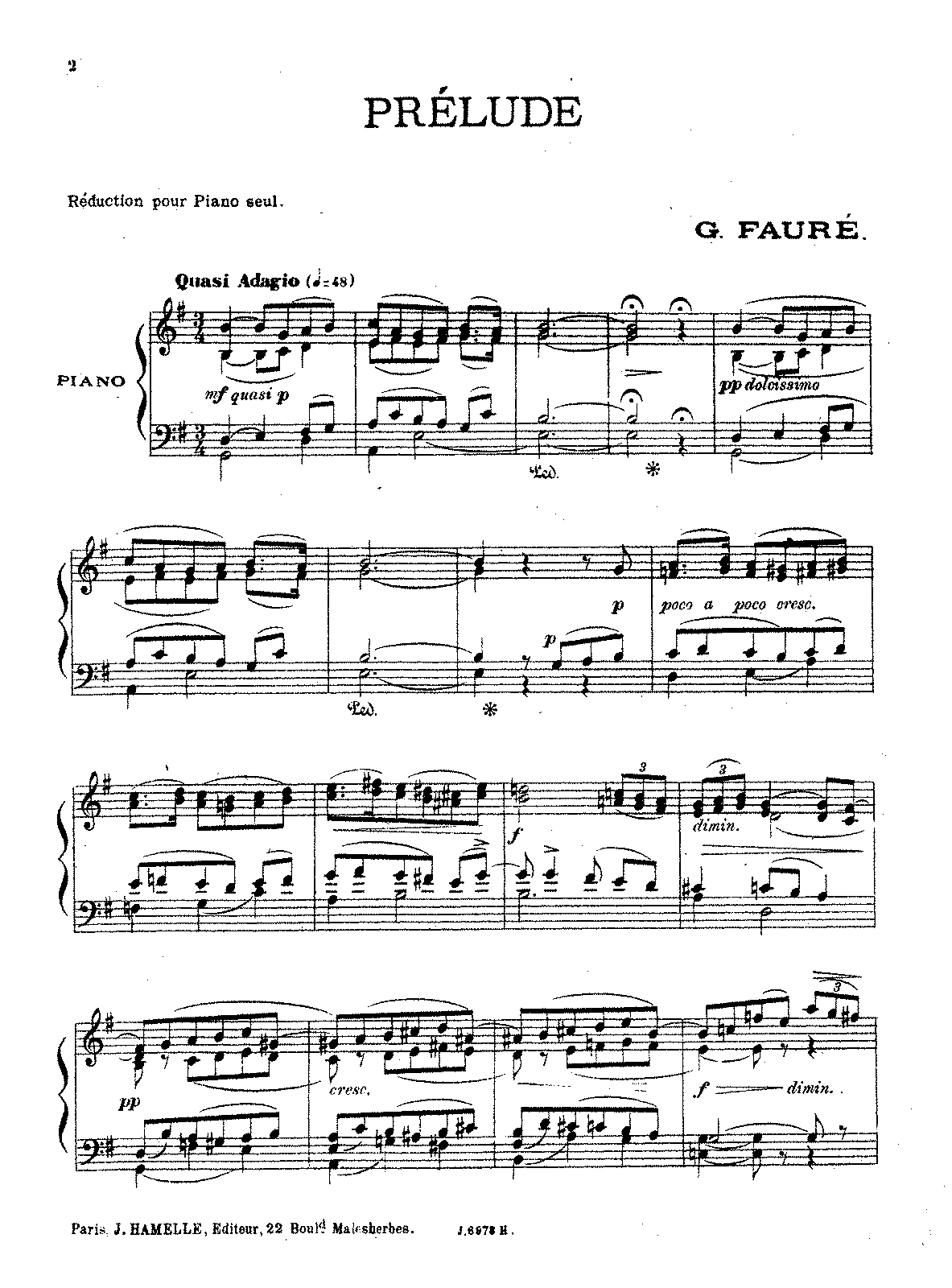 Pelléas et Mélisande, Op.80 (Fauré, Gabriel) - IMSLP: Free Sheet Music ...
