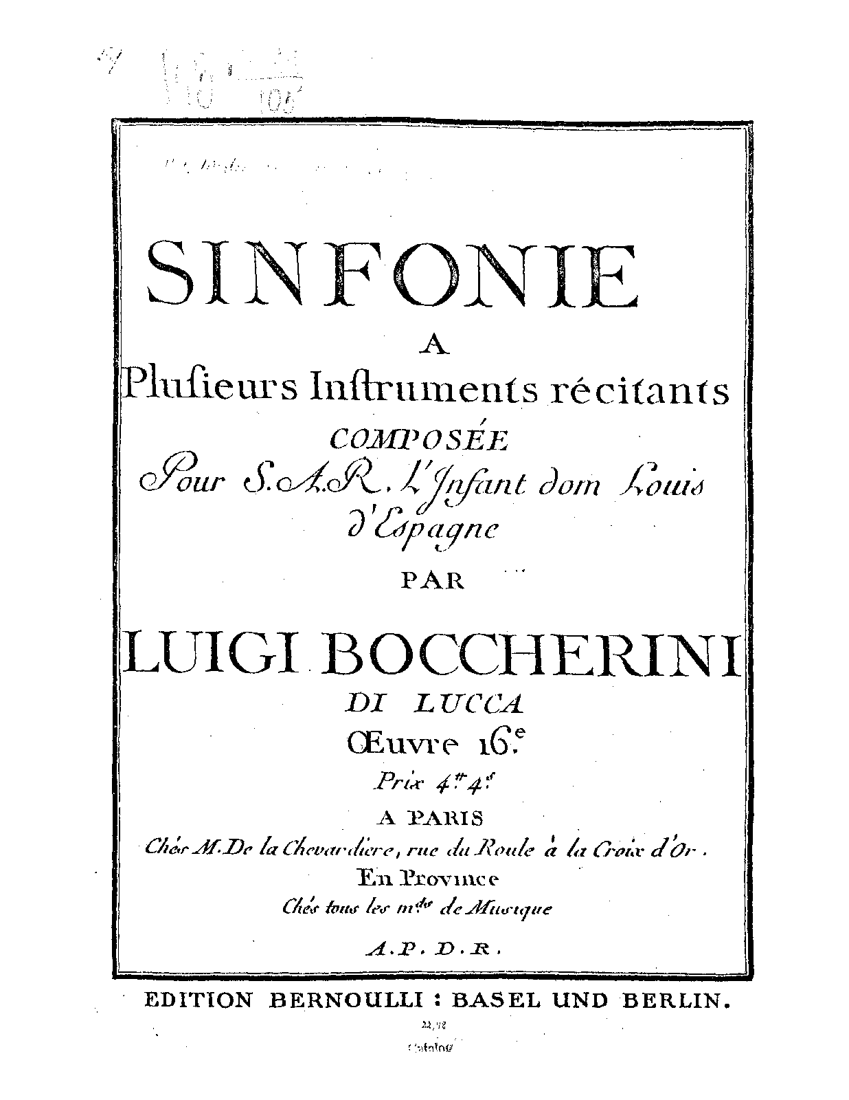 6 Symphonies, G.503508 (Boccherini, Luigi) IMSLP Free Sheet Music