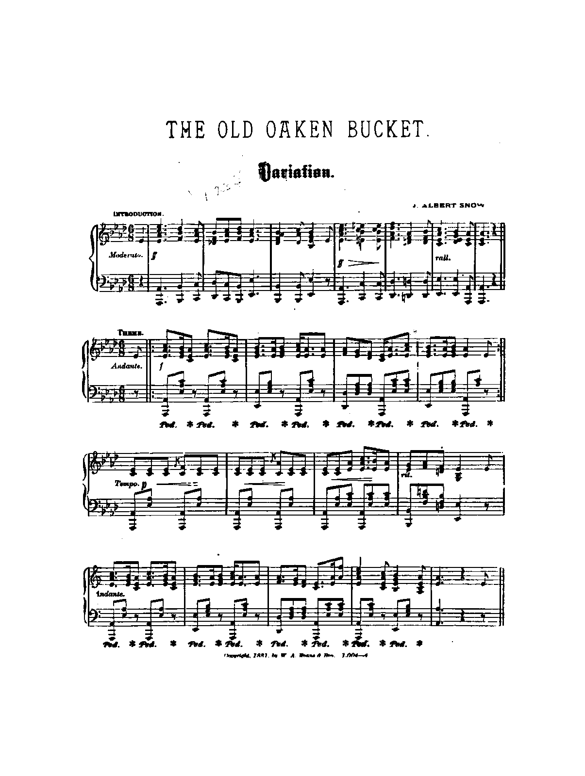 The Old Oaken Bucket (Snow, J. Albert) IMSLP