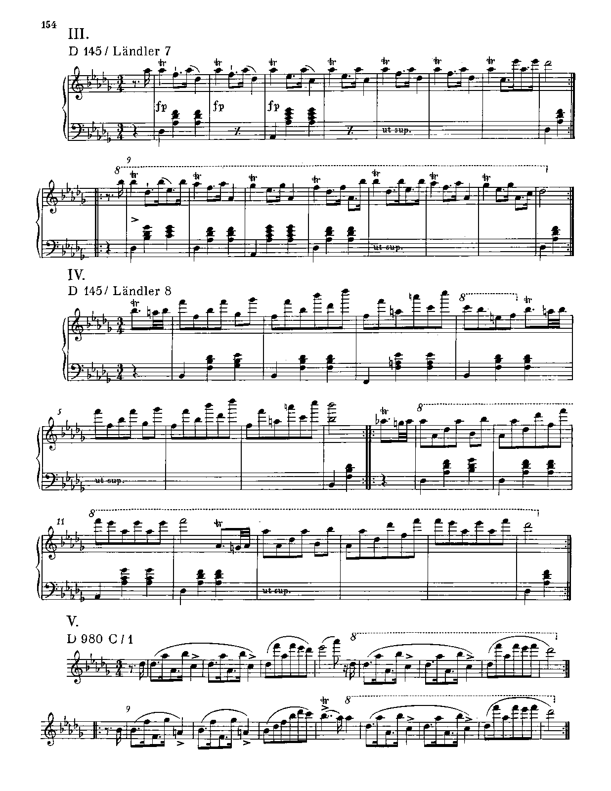 2 Ländler in D-flat major