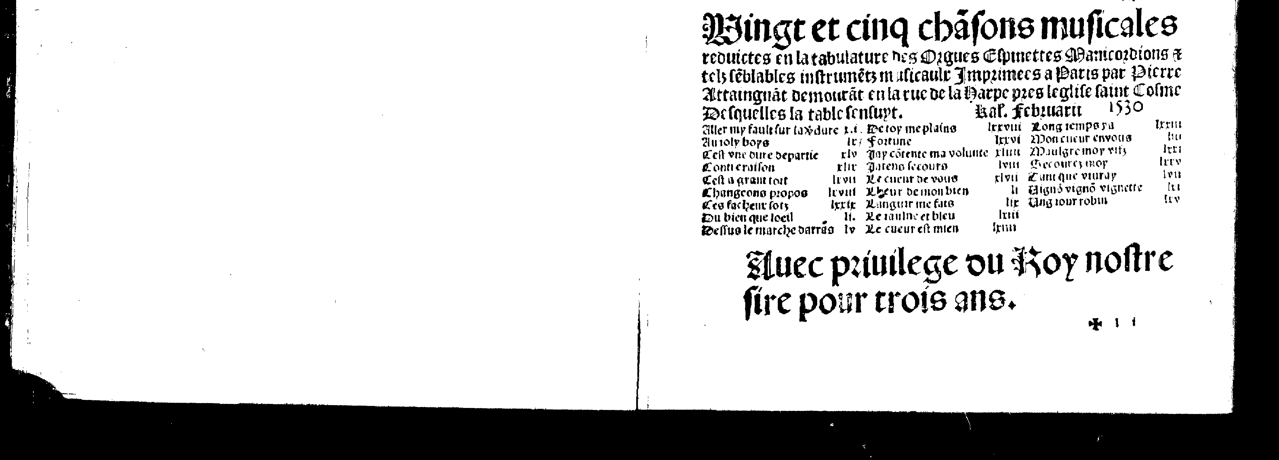 25 chansons musicales reduictes en la tabulature