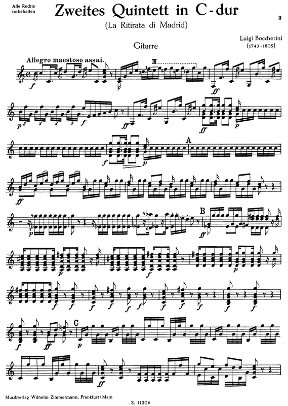 Guitar Quintet in C major, G.453