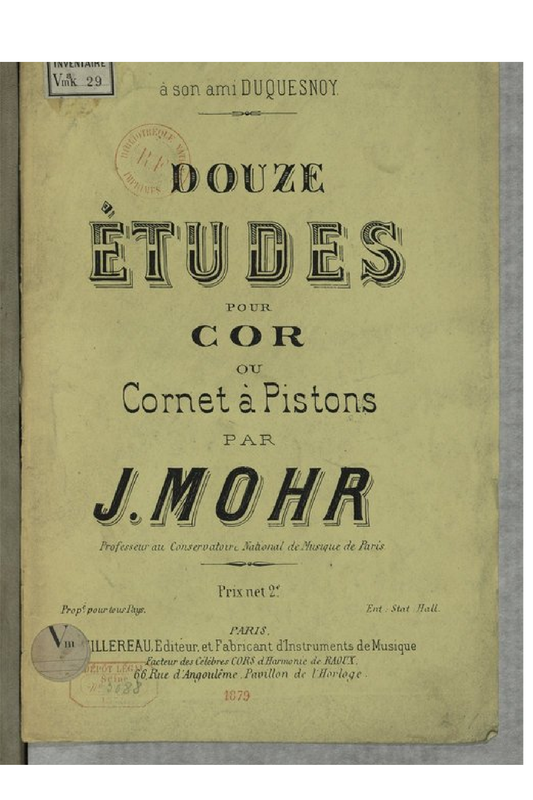 Douze études pour cor ou cornet à pistons