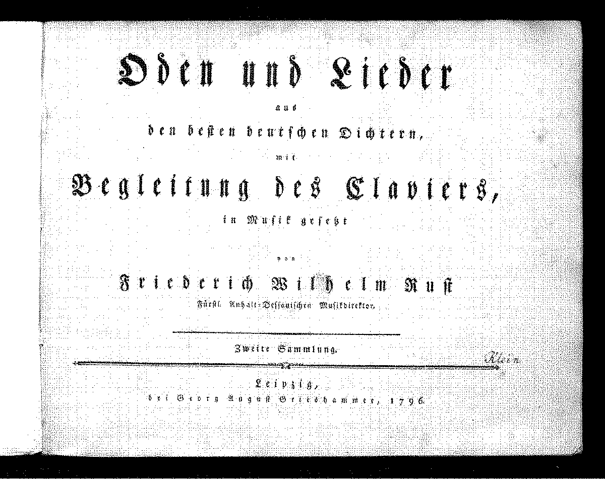 Oden und Lieder, Sammlung 2 (Rust, Friedrich Wilhelm) - IMSLP