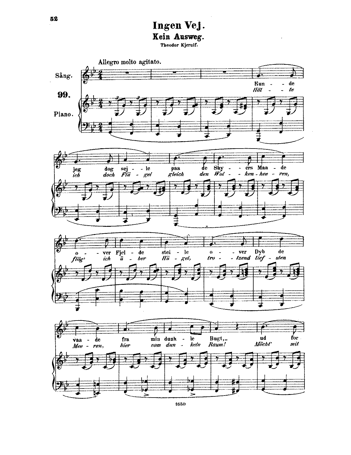 Ingen vej, HK 86 (Kjerulf, Halfdan) - IMSLP: Free Sheet Music PDF Download