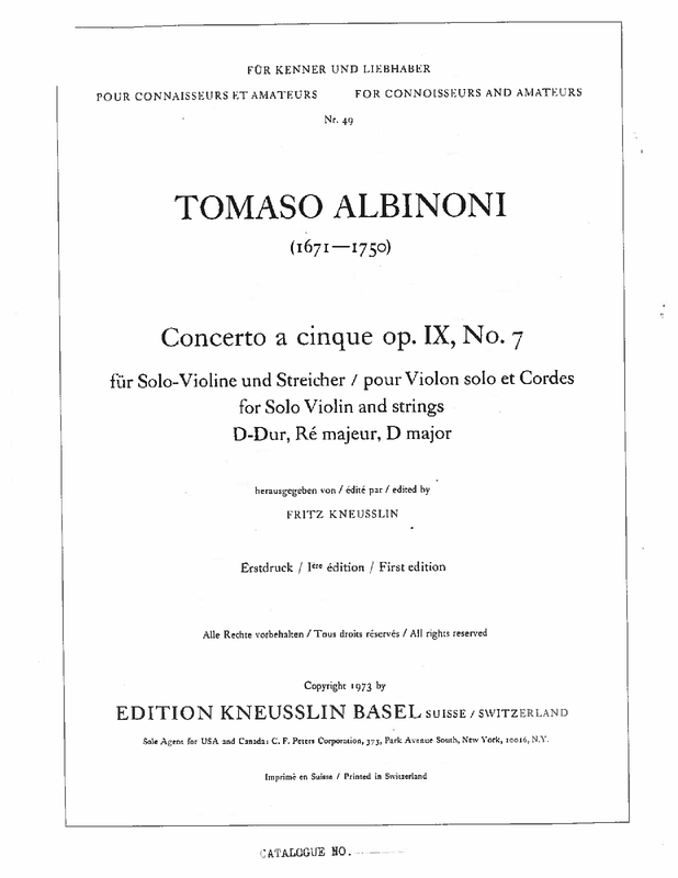Violin Concerto in D major