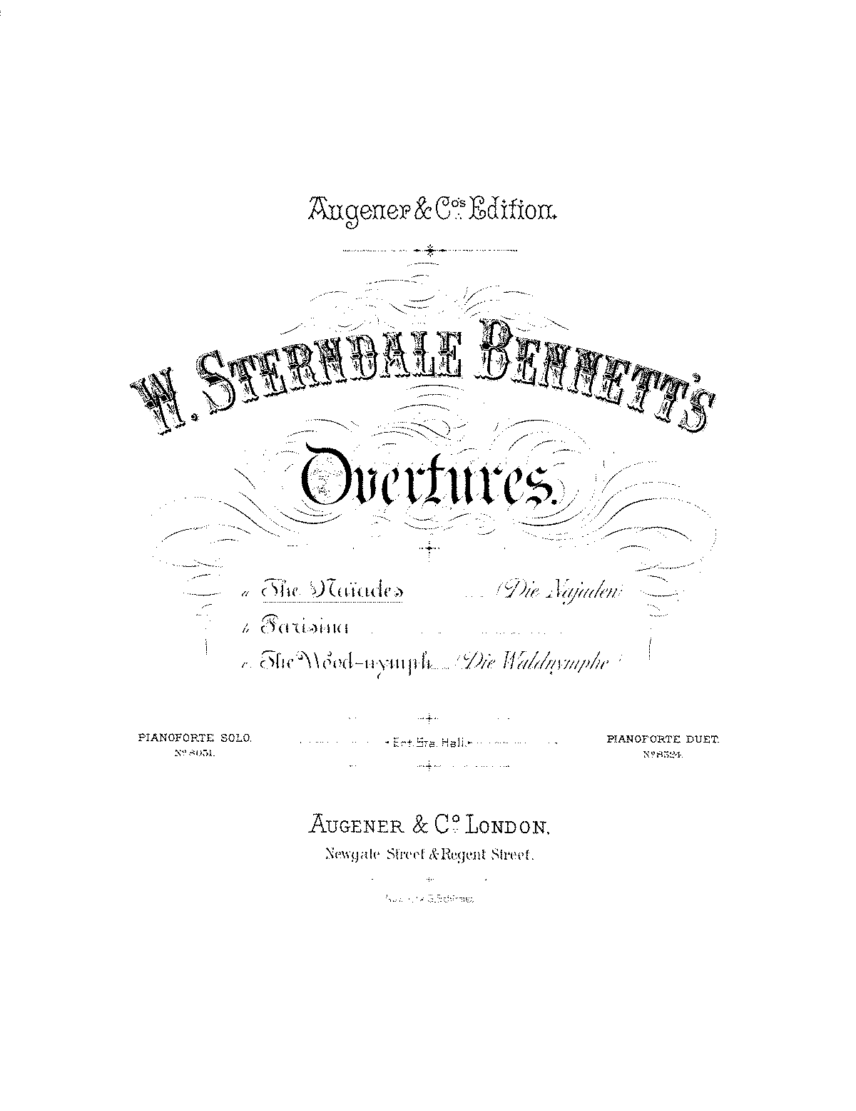 The Naiades, Op.15 (bennett, William Sterndale) - Imslp