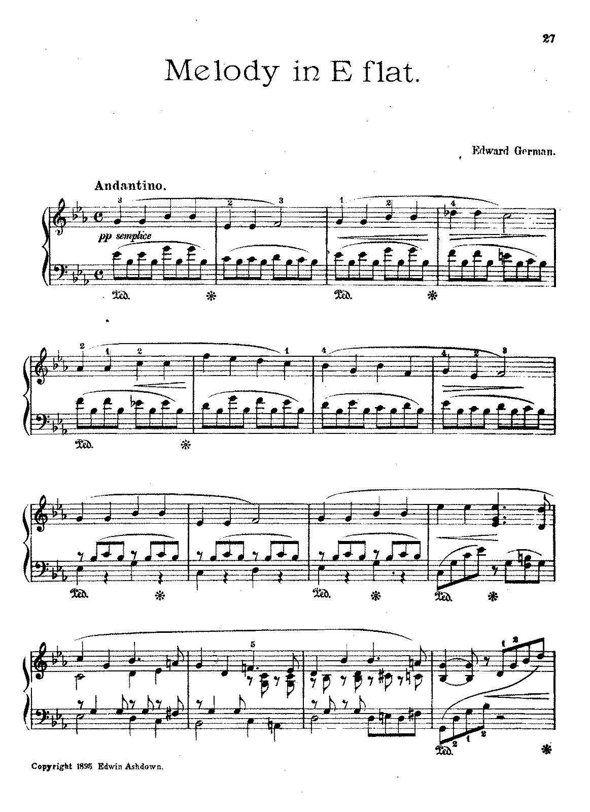 Melody in E-flat major (German, Edward) - IMSLP