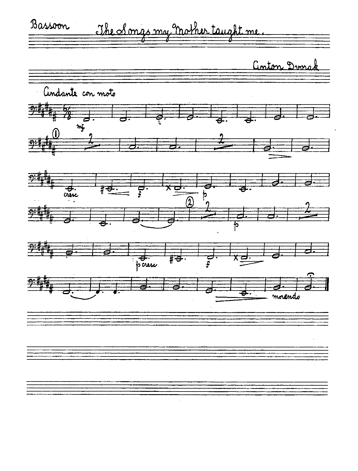 File:PMLP87717-04. DVORAK - SONGS MY MOTHER TAUGHT ME, OP. 55.4 (B) 1 OF 2 - Bassoon.pdf